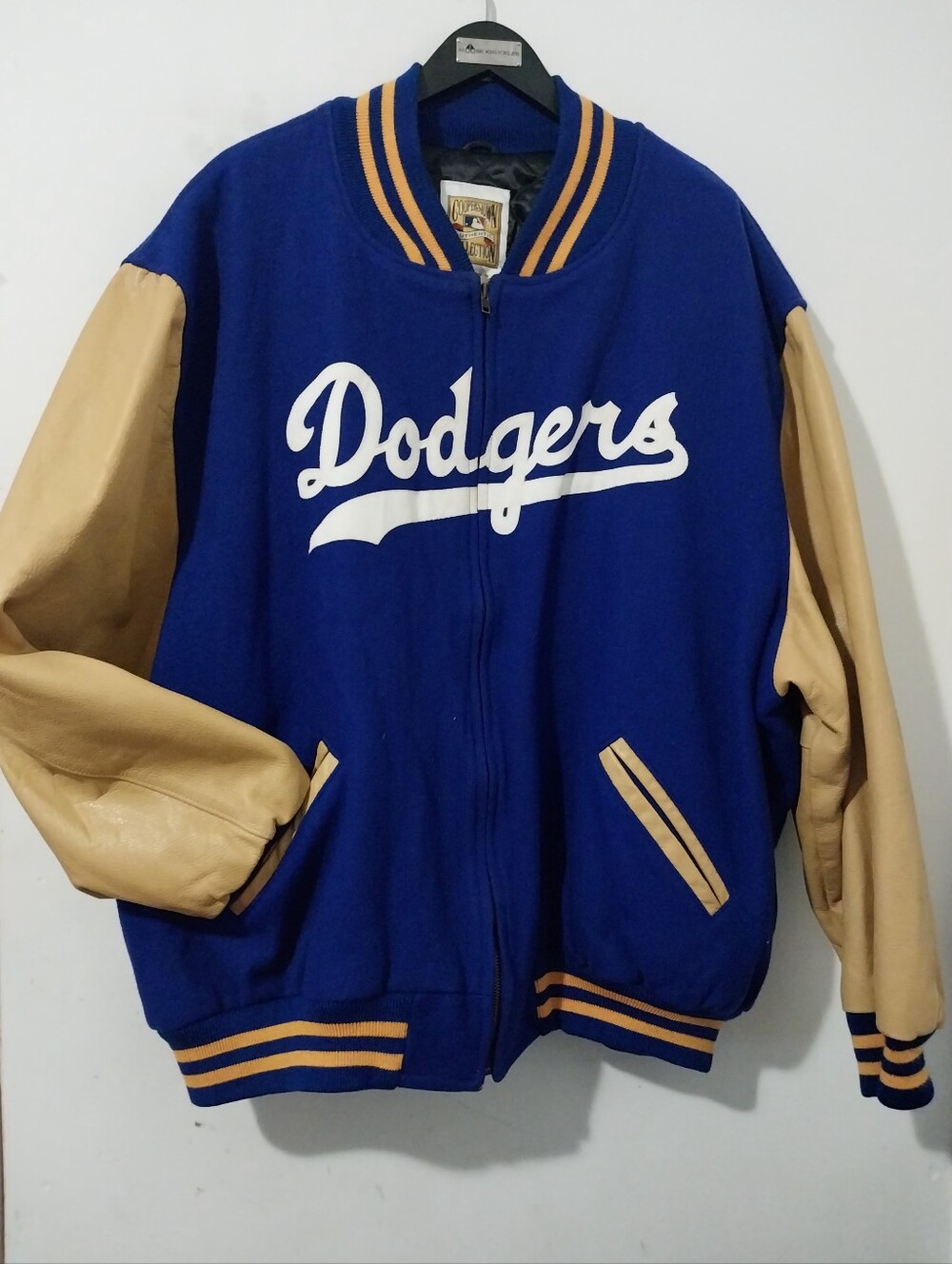 1951 Mitchell & Ness Brooklyn Dodgers Leather Wool Varsity Dugout Jacket Size 60